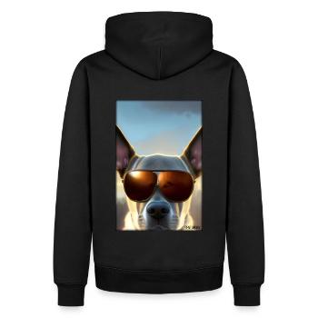 Chien Chiens Lunettes de soleil Animaux sauvages Animaux animaux - Sweat à capuche Premium bio Homme - noir - Dos - Nico (187cm)