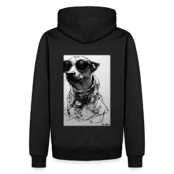 Chien Chiens Lunettes de soleil Animaux sauvages Animaux animaux - Sweat à capuche Premium bio Homme - noir - Dos - Nico (187cm)