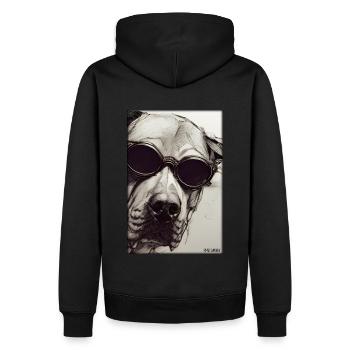 Chien Chiens Lunettes de soleil Animaux sauvages Animaux animaux - Sweat à capuche Premium bio Homme - noir - Dos - Nico (187cm)