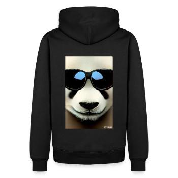 Panda Sonnenbrille Tierwelt Waldtier Tiere Wildnis - Männer Premium Bio Hoodie - Schwarz - Hinten - Nico (187cm)
