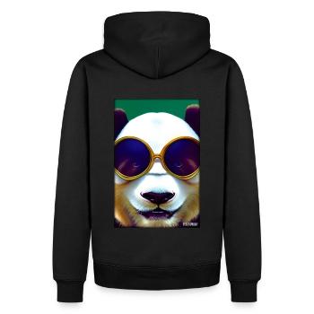 Panda Sonnenbrille Tierwelt Waldtier Tiere Wildnis - Männer Premium Bio Hoodie - Schwarz - Hinten - Nico (187cm)