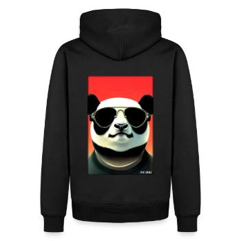 Panda Sonnenbrille Tierwelt Waldtier Tiere Wildnis - Männer Premium Bio Hoodie - Schwarz - Hinten - Nico (187cm)