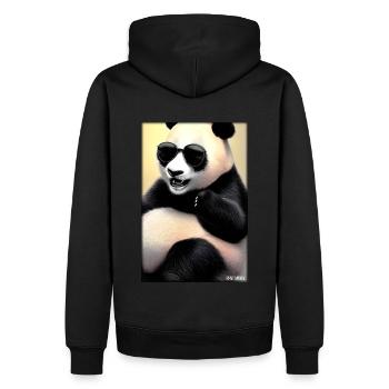 Panda Sonnenbrille Tierwelt Waldtier Tiere Wildnis - Männer Premium Bio Hoodie - Schwarz - Hinten - Nico (187cm)