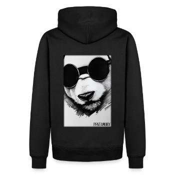 Panda Sonnenbrille Tierwelt Waldtier Tiere Wildnis - Männer Premium Bio Hoodie - Schwarz - Hinten - Nico (187cm)