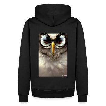 Eule Sonnenbrille Wildtier Vogel Waldtier Wald - Männer Premium Bio Hoodie - Schwarz - Hinten - Nico (187cm)