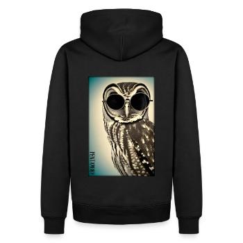 Eule Sonnenbrille Wildtier Vogel Waldtier Wald - Männer Premium Bio Hoodie - Schwarz - Hinten - Nico (187cm)
