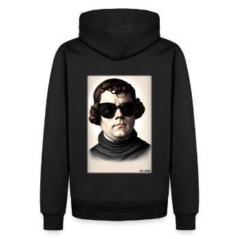 Martin Luther Sunglasses Religion Church - Sweat à capuche Premium bio Homme - noir - Dos - Nico (187cm)