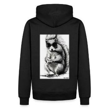 Squirrel Sunglasses Wildlife Forest Animal Forest - Men’s Premium Organic Hoodie - black - Back - Nico (187cm)