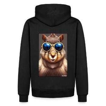 Squirrel Sunglasses Wildlife Forest Animal Forest - Men’s Premium Organic Hoodie - black - Back - Nico (187cm)