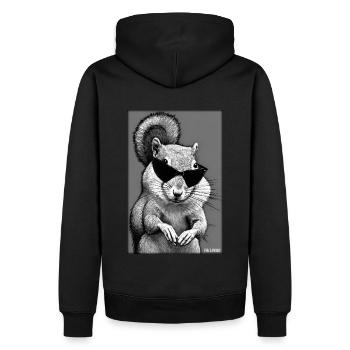 Squirrel Sunglasses Wildlife Forest Animal Forest - Men’s Premium Organic Hoodie - black - Back - Nico (187cm)
