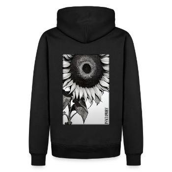 Astéracées de tournesol Fleur Printemps Prairie Verte - Sweat à capuche Premium bio Homme - noir - Dos - Nico (187cm)