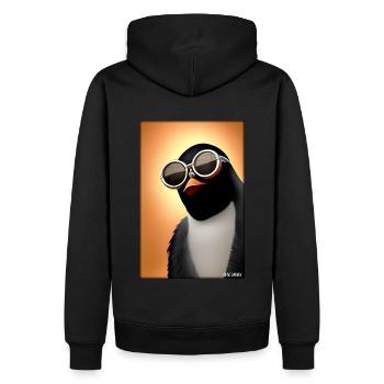 Pingouin Lunettes de soleil Faune Oiseau de mer - Sweat à capuche Premium bio Homme - noir - Dos - Nico (187cm)