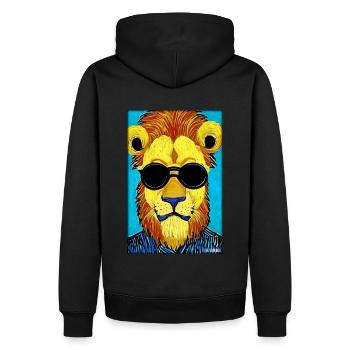 Lunettes de soleil Lion Big Cat Animal sauvage Tête de lion - Sweat à capuche Premium bio Homme - noir - Dos - Nico (187cm)