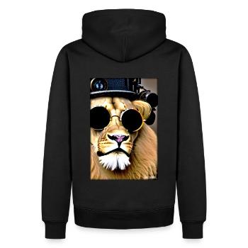 Lunettes de soleil Lion Big Cat Animal sauvage Tête de lion - Sweat à capuche Premium bio Homme - noir - Dos - Nico (187cm)
