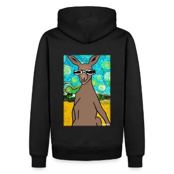 Känguru Sonnenbrille Zoo Tiere Natur Wildtier Zoo - Männer Premium Bio Hoodie - Schwarz - Hinten - Nico (187cm)