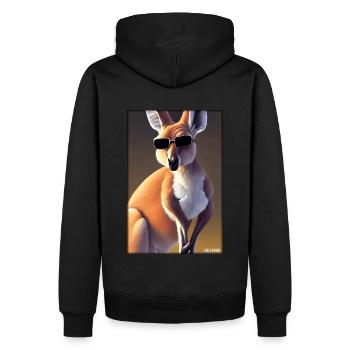 Känguru Sonnenbrille Zoo Tiere Natur Wildtier Zoo - Männer Premium Bio Hoodie - Schwarz - Hinten - Nico (187cm)