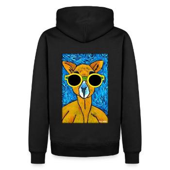 Känguru Sonnenbrille Zoo Tiere Natur Wildtier Zoo - Männer Premium Bio Hoodie - Schwarz - Hinten - Nico (187cm)