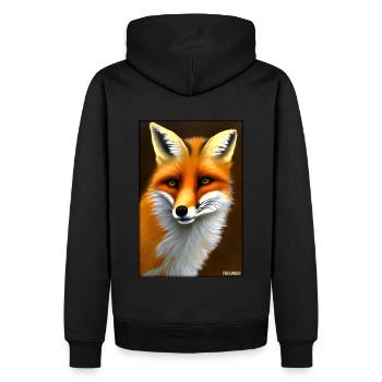 Fuchs Tierwelt Waldtier Tiere Wildnis - Männer Premium Bio Hoodie - Schwarz - Hinten - Nico (187cm)