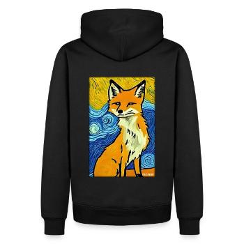 Fuchs Tierwelt Waldtier Tiere Wildnis - Männer Premium Bio Hoodie - Schwarz - Hinten - Nico (187cm)
