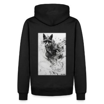 Fuchs Tierwelt Waldtier Tiere Wildnis - Männer Premium Bio Hoodie - Schwarz - Hinten - Nico (187cm)