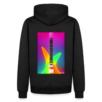 Gitarre Musik Kunst Gitarrist Instrument Band - Männer Premium Bio Hoodie - Schwarz - Hinten - Nico (187cm)