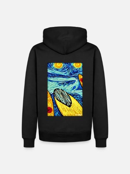 Surfer Surfboard Water Sports Summer Sun Beach - Men’s Premium Organic Hoodie - black