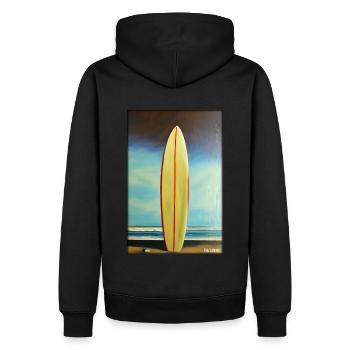 Surfer Surfbrett Wassersport Sommer Sonne Strand - Männer Premium Bio Hoodie - Schwarz - Hinten - Nico (187cm)