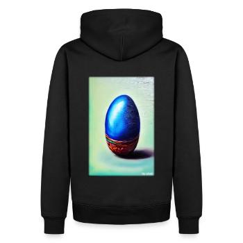 Osterei Ostern Osterfest Bunte Eier Feiertag - Männer Premium Bio Hoodie - Schwarz - Hinten - Nico (187cm)