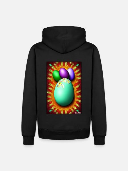 Easter Egg Easter Colorful Eggs Holiday - Men’s Premium Organic Hoodie - black