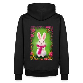 Rabbit Easter Easter Pet Easter Holiday - Men’s Premium Organic Hoodie - black - Back - Nico (187cm)