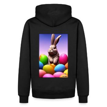 Rabbit Easter Easter Pet Easter Holiday - Men’s Premium Organic Hoodie - black - Back - Nico (187cm)