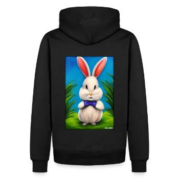 Rabbit Easter Easter Pet Easter Holiday - Men’s Premium Organic Hoodie - black - Back - Nico (187cm)