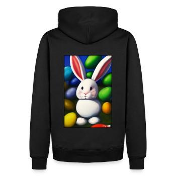 Rabbit Easter Easter Pet Easter Holiday - Men’s Premium Organic Hoodie - black - Back - Nico (187cm)