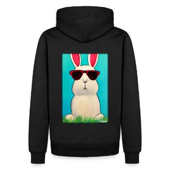 Easter Sunglasses Easter Pet Party - Men’s Premium Organic Hoodie - black - Back - Nico (187cm)