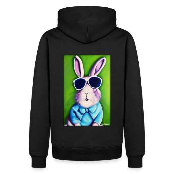 Easter Sunglasses Easter Pet Party - Men’s Premium Organic Hoodie - black - Back - Nico (187cm)