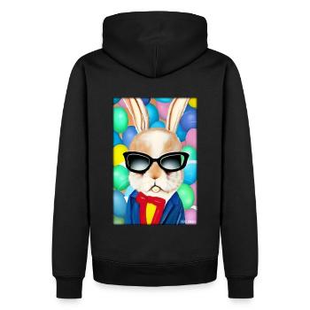 Easter Sunglasses Easter Pet Party - Men’s Premium Organic Hoodie - black - Back - Nico (187cm)