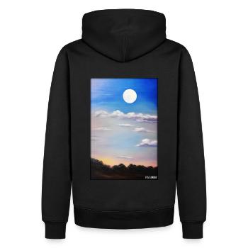 Moon Night Evening Nature Rest Moonlight Full Moon - Men’s Premium Organic Hoodie - black - Back - Nico (187cm)