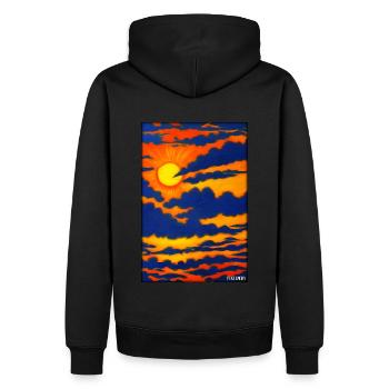 Soleil Eté Nature Vacances Soleil Soleil - Sweat à capuche Premium bio Homme - noir - Dos - Nico (187cm)