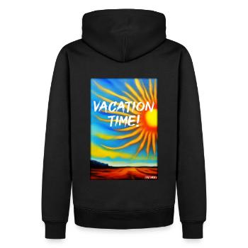 TEMPS DE VACANCES- Holiday Sun Party Beach Sea - Sweat à capuche Premium bio Homme - noir - Dos - Nico (187cm)