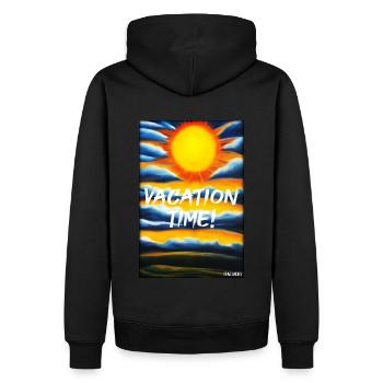 TEMPS DE VACANCES- Holiday Sun Party Beach Sea - Sweat à capuche Premium bio Homme - noir - Dos - Nico (187cm)