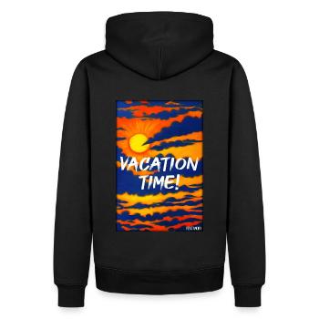 TEMPS DE VACANCES- Holiday Sun Party Beach Sea - Sweat à capuche Premium bio Homme - noir - Dos - Nico (187cm)