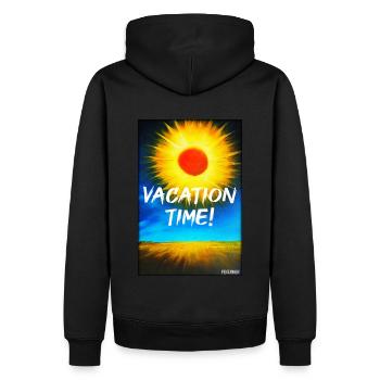 TEMPS DE VACANCES- Holiday Sun Party Beach Sea - Sweat à capuche Premium bio Homme - noir - Dos - Nico (187cm)