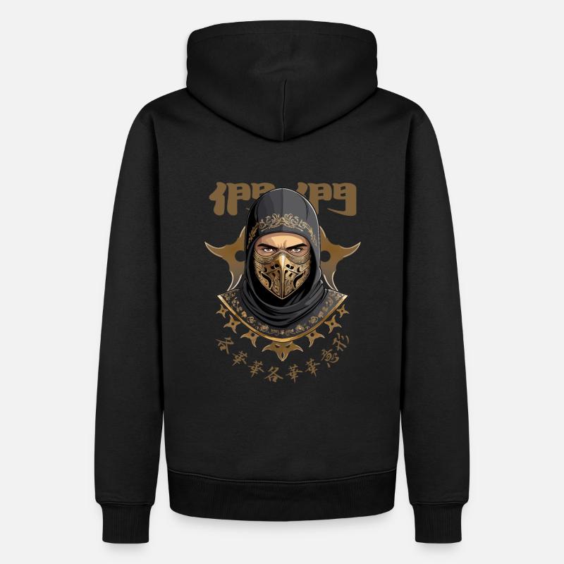 Ninja Samurai Krieger - Männer Premium Bio Hoodie - Schwarz