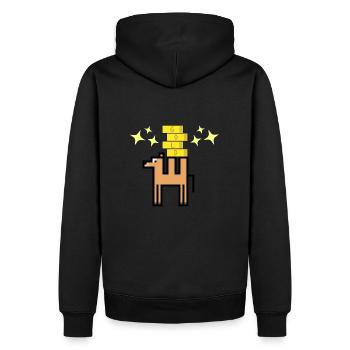 Gold Camel - Men’s Premium Organic Hoodie - black - Back - Nico (187cm)
