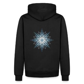 Flocon de neige de Noël - Sweat à capuche Premium bio Homme - noir - Dos - Nico (187cm)