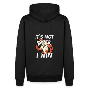 Life Attitude Challenge Force du tigre - Sweat à capuche Premium bio Homme - noir - Dos - Nico (187cm)