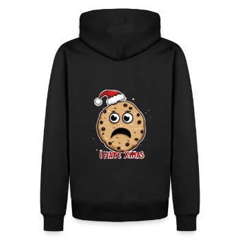 Je déteste Noël Funny Cookie Cookie Bake - Sweat à capuche Premium bio Homme - noir - Dos - Nico (187cm)