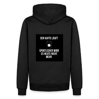 kaffe - Männer Premium Bio Hoodie - Schwarz - Hinten - Nico (187cm)