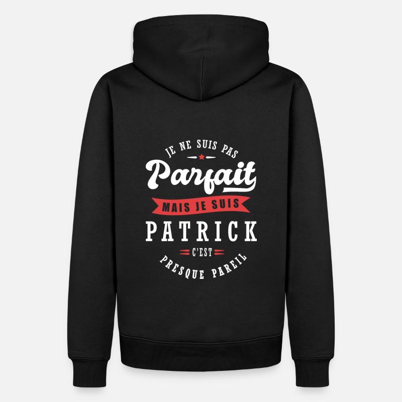 Patrick Parfait Cadeau prenom patrick - Sweat à capuche Premium bio Homme - noir