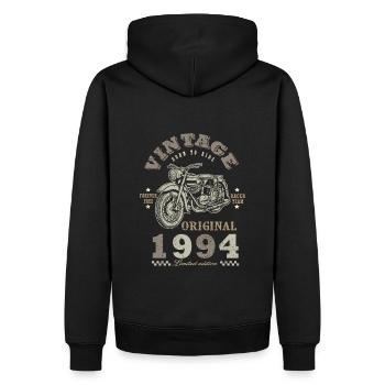 motard Né 1994 anniversaire 1994 moto - Sweat à capuche Premium bio Homme - noir - Dos - Nico (187cm)